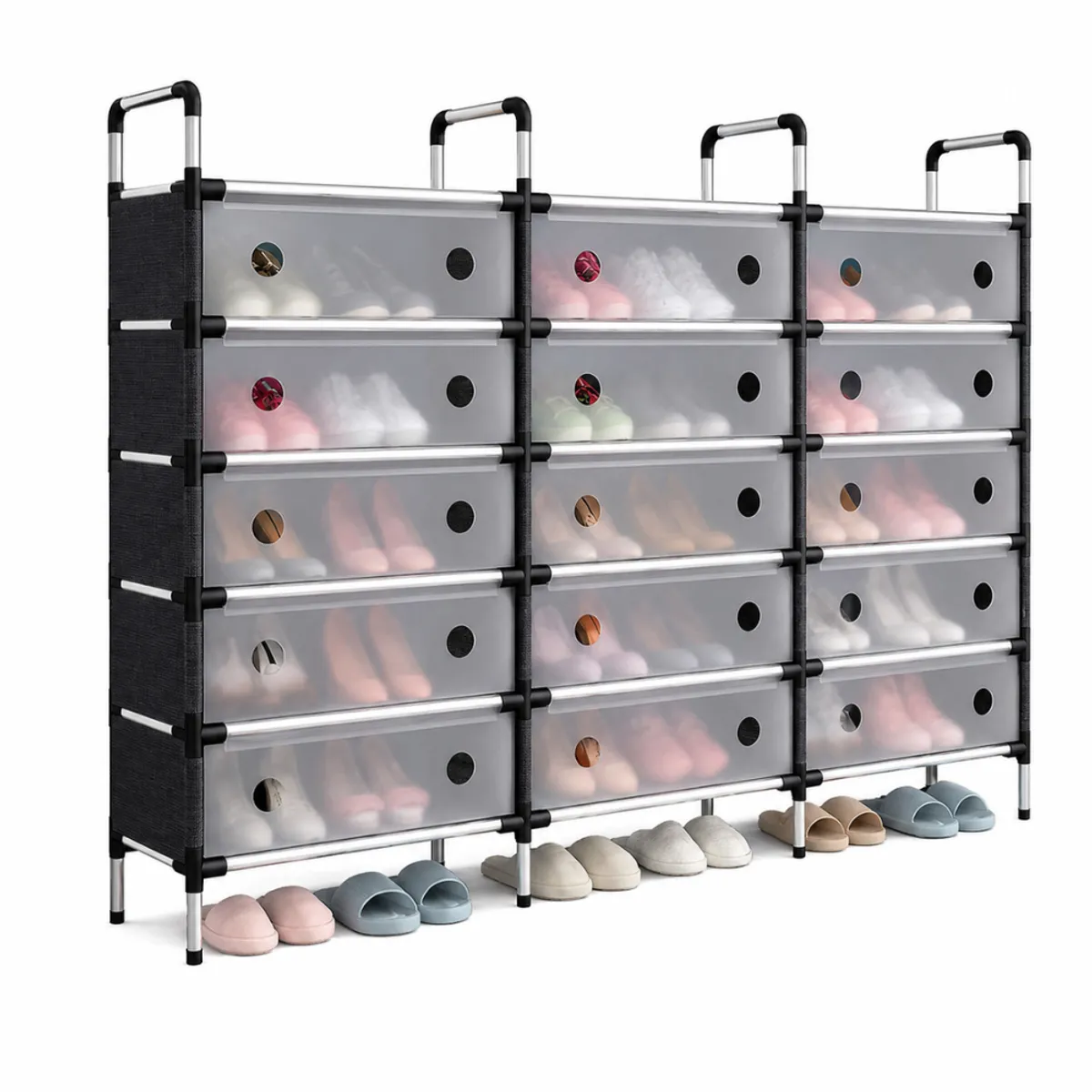 Organizador Zapatero Triple Metalic Tapa